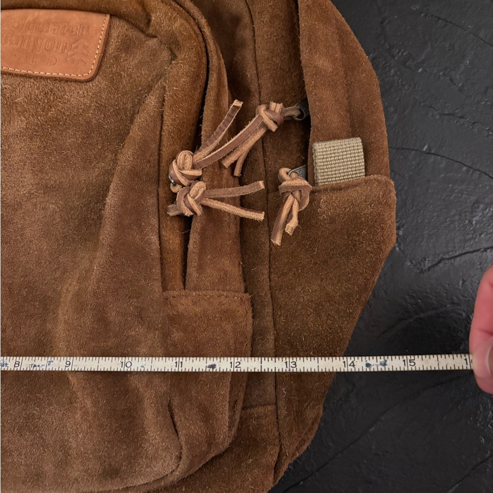 Brown Suede Backpack - image 4